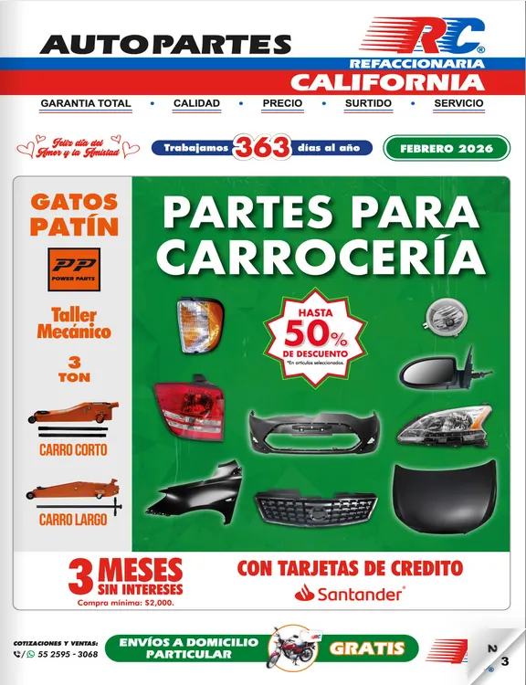 Catálogo de Refaccionaria California Ofertas 1 de febrero al 28 de febrero 2026 - Pagina 1