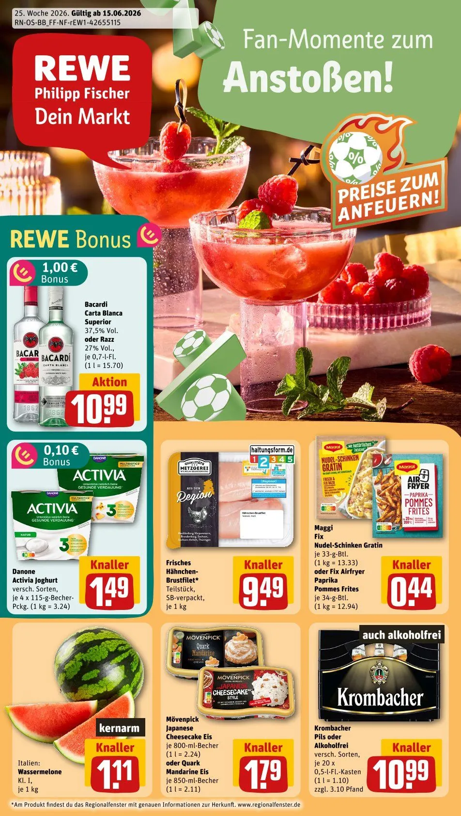 Rewe Angebote von 15. Juni bis 21. Juni 2026 - Prospekt seite