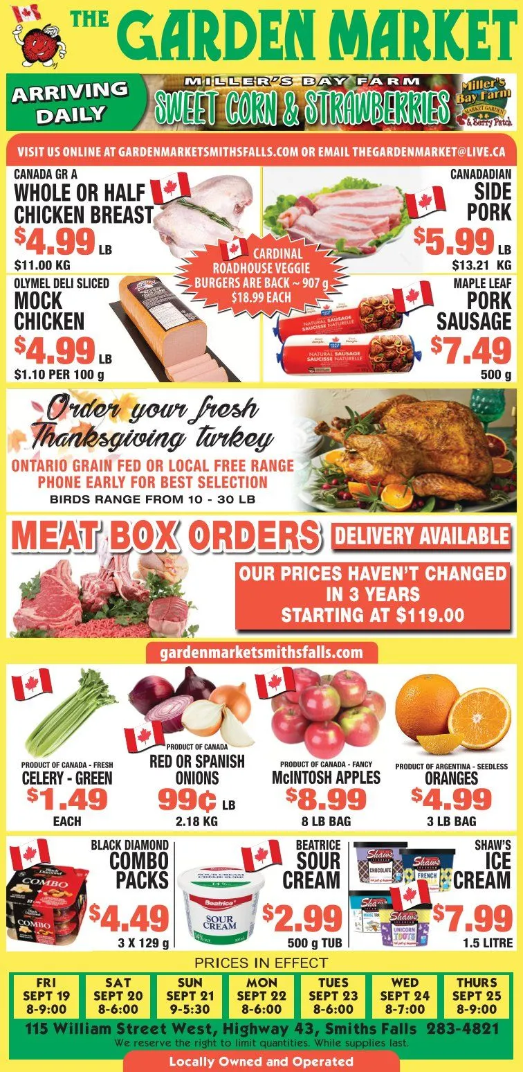 The Garden Market Sales from September 19 to September 25 2025 - flyer page 1