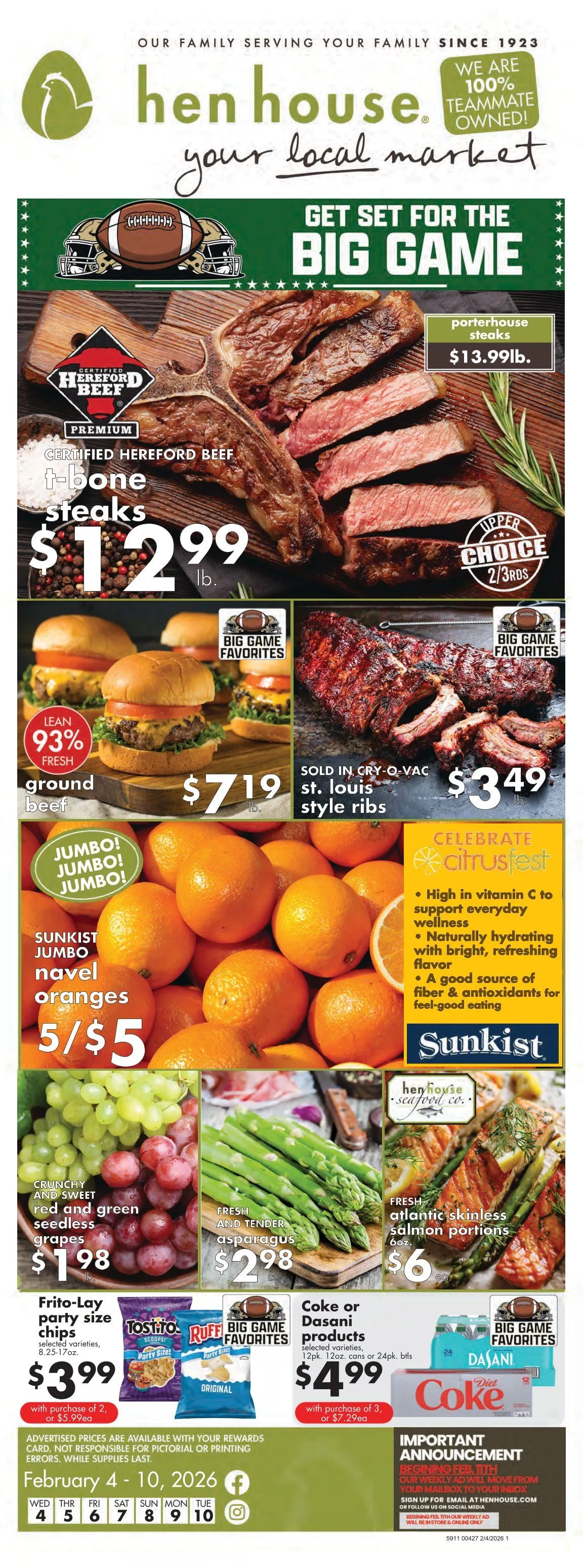 Weekly ad Hen House Sales from February 4 to February 10 2026 - Page 