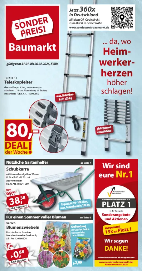  Sonderpreis-Baumarkt - Wöchentliche Prospekte von 31. Januar bis 6. Februar 2026 - Prospekt seite 