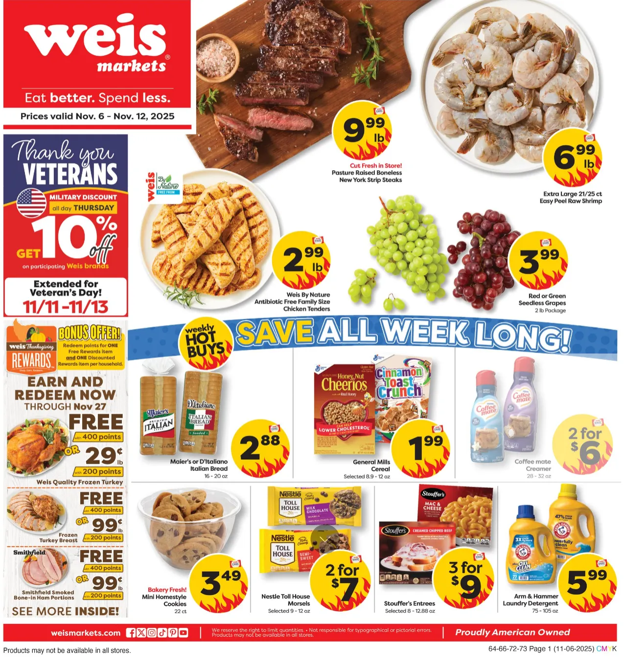 Weekly ad Weis Sales from November 6 to November 12 2025 - Page 1