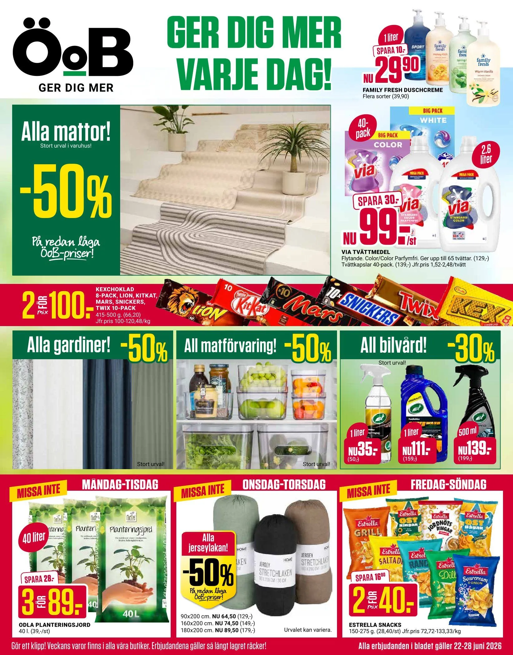 ÖoB från 22 juni till 28 juni 2026 - Reklamblad sidor 1