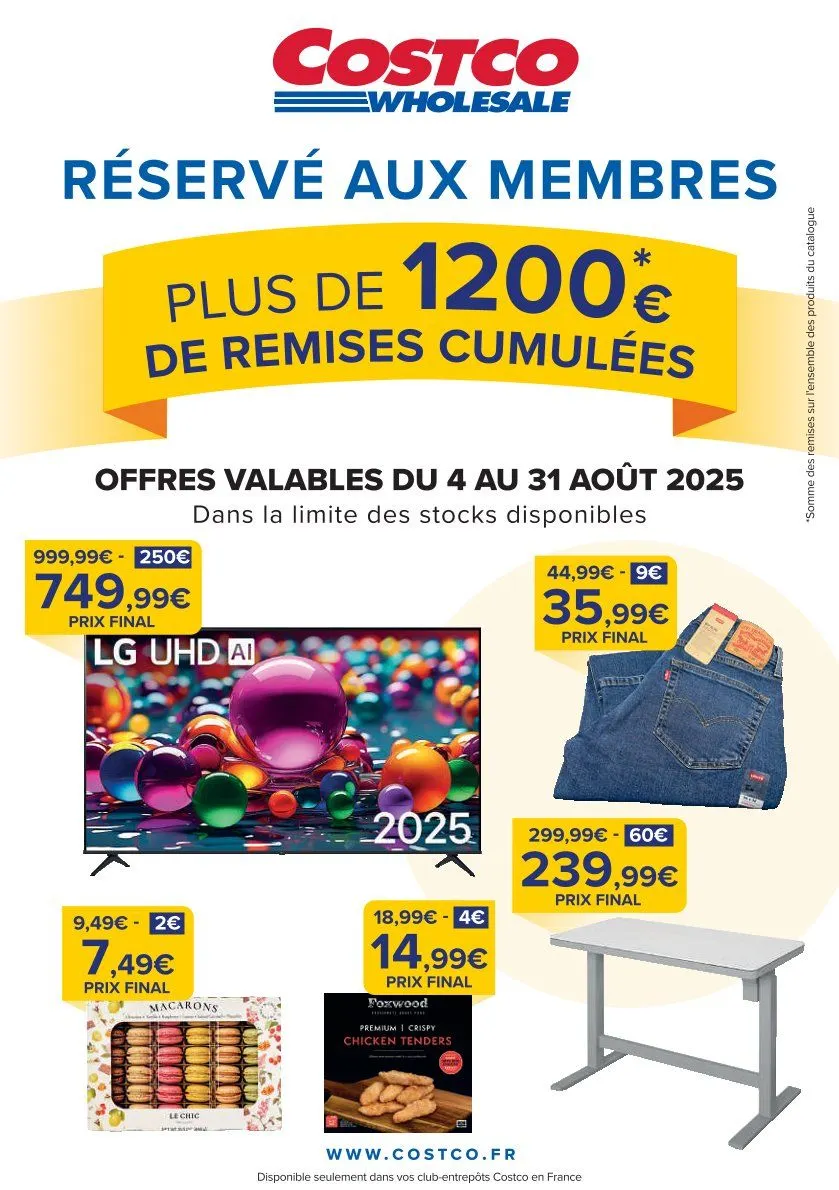 Catalogues Costco du 4 août au 31 août 2025 - Catalogue page 1