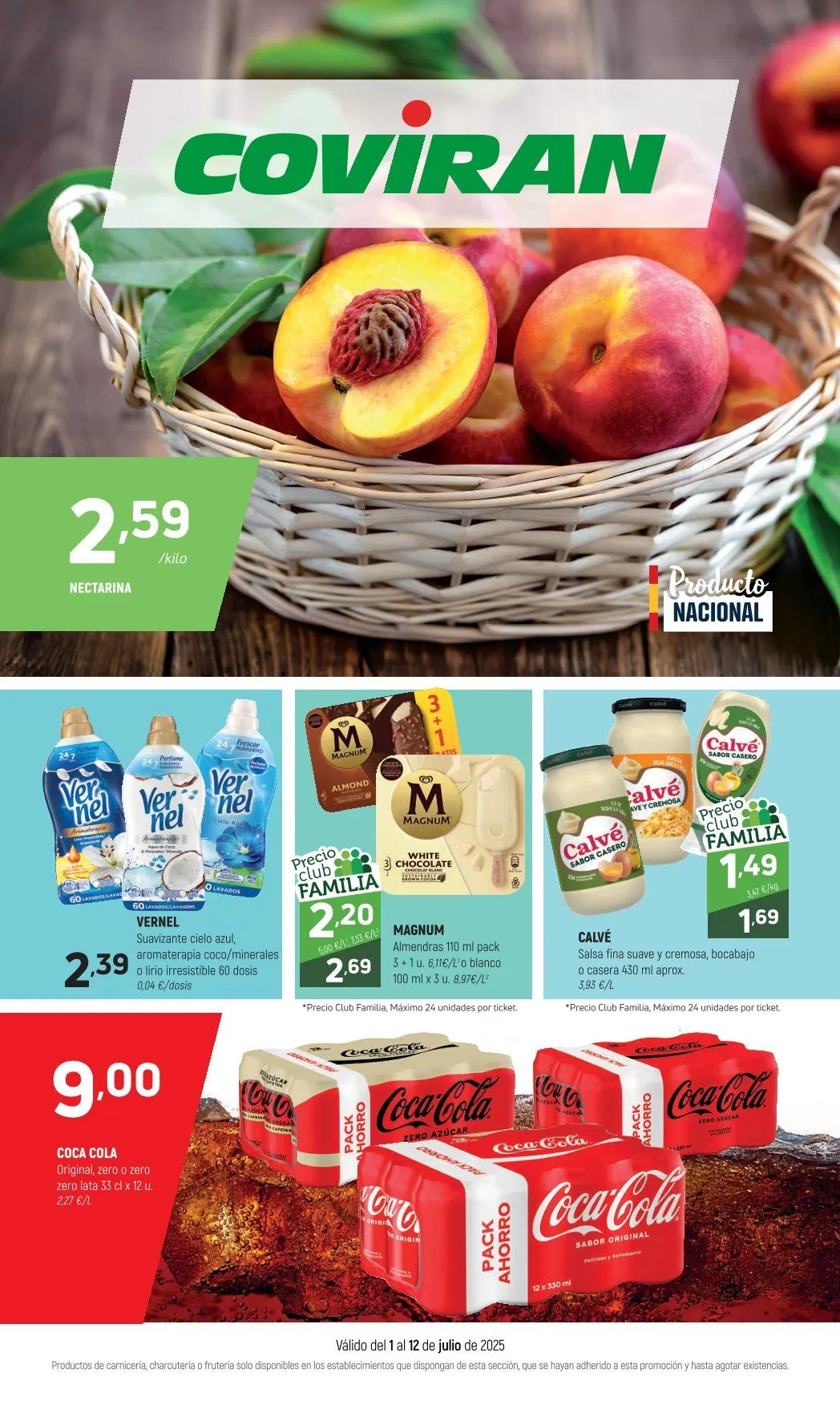 Catálogo de Ofertas Coviran 1 de julio al 12 de julio 2025 - Página 1