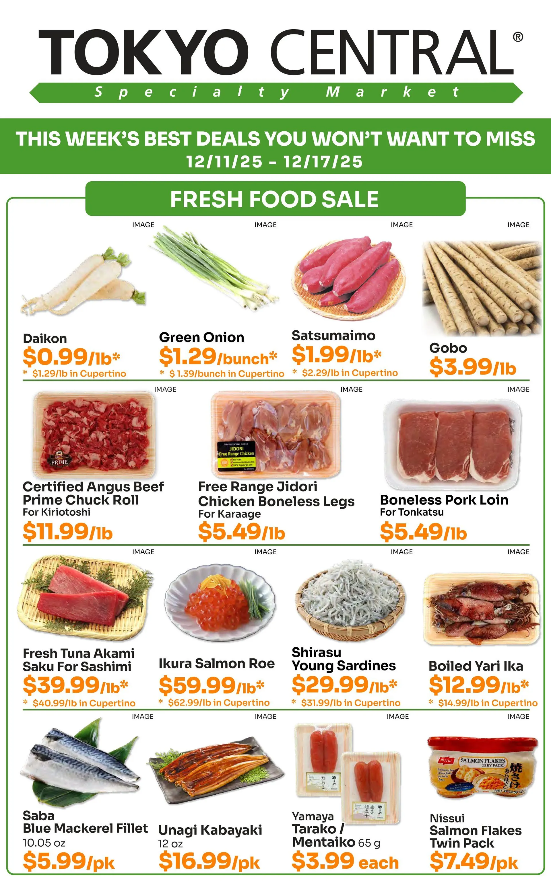 Weekly ad Tokyo Central Specialty Market Sales from December 11 to December 17 2025 - Page 1