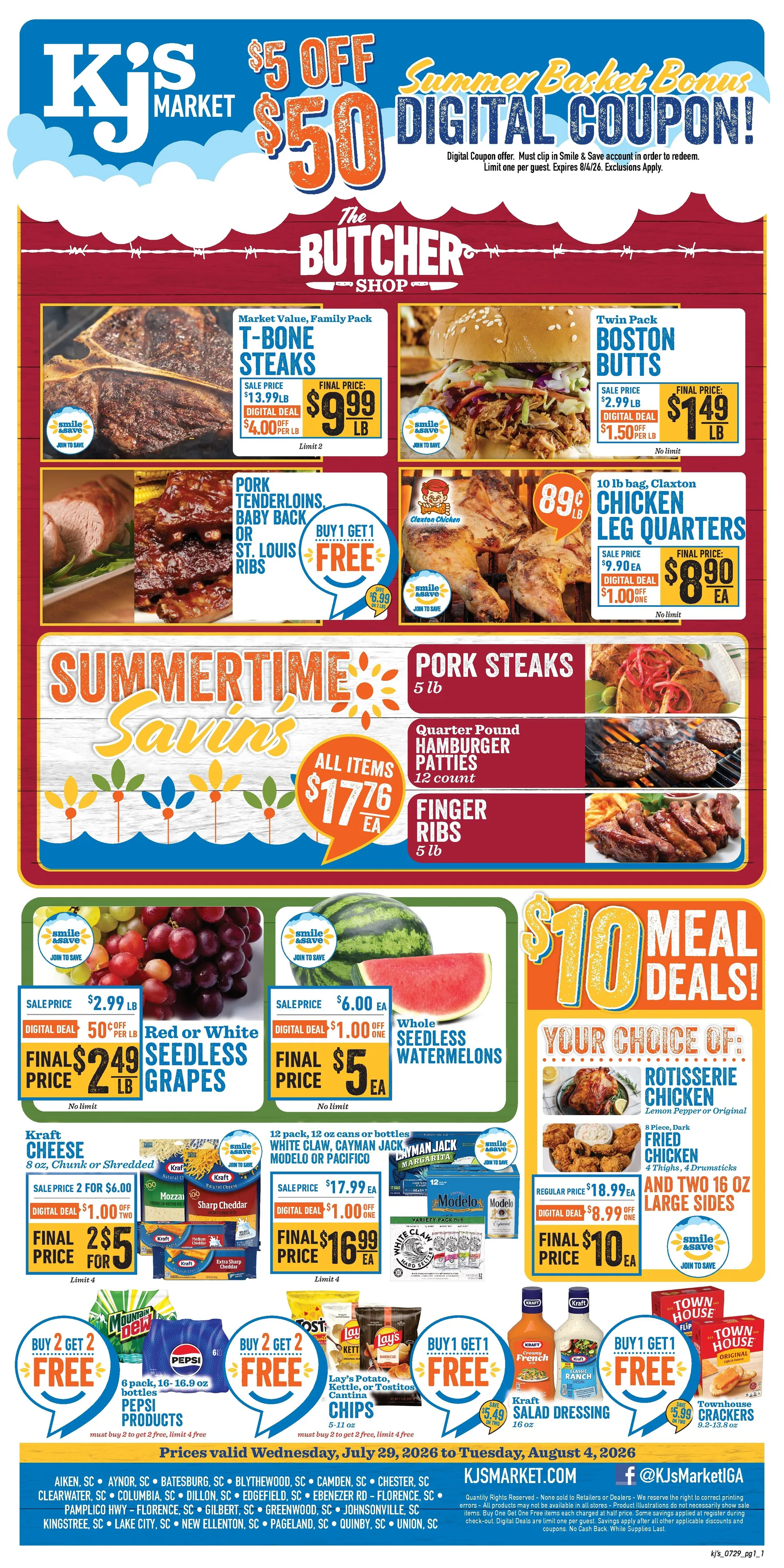 Weekly ad KJ´s Market Sales from July 29 to August 4 2026 - Page 