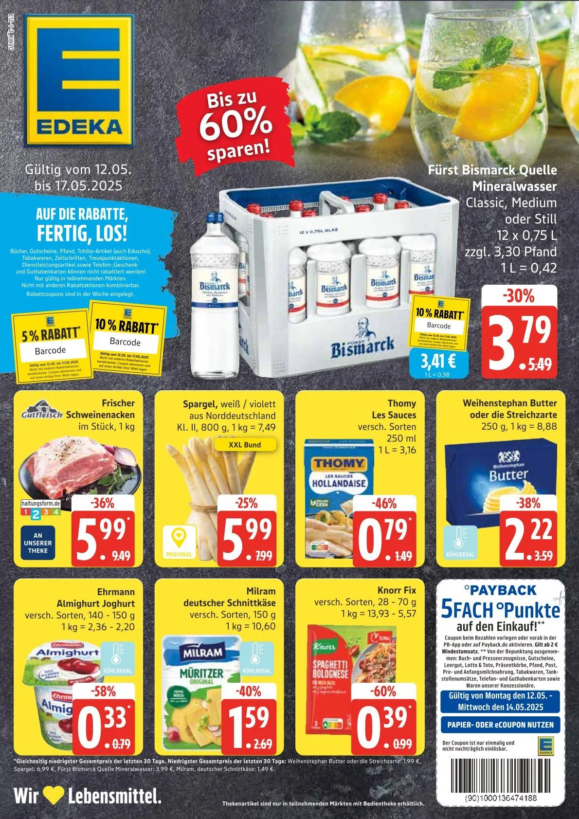 Edeka Prospekt von 12. Mai bis 17. Mai 2025 - Prospekt seite 1