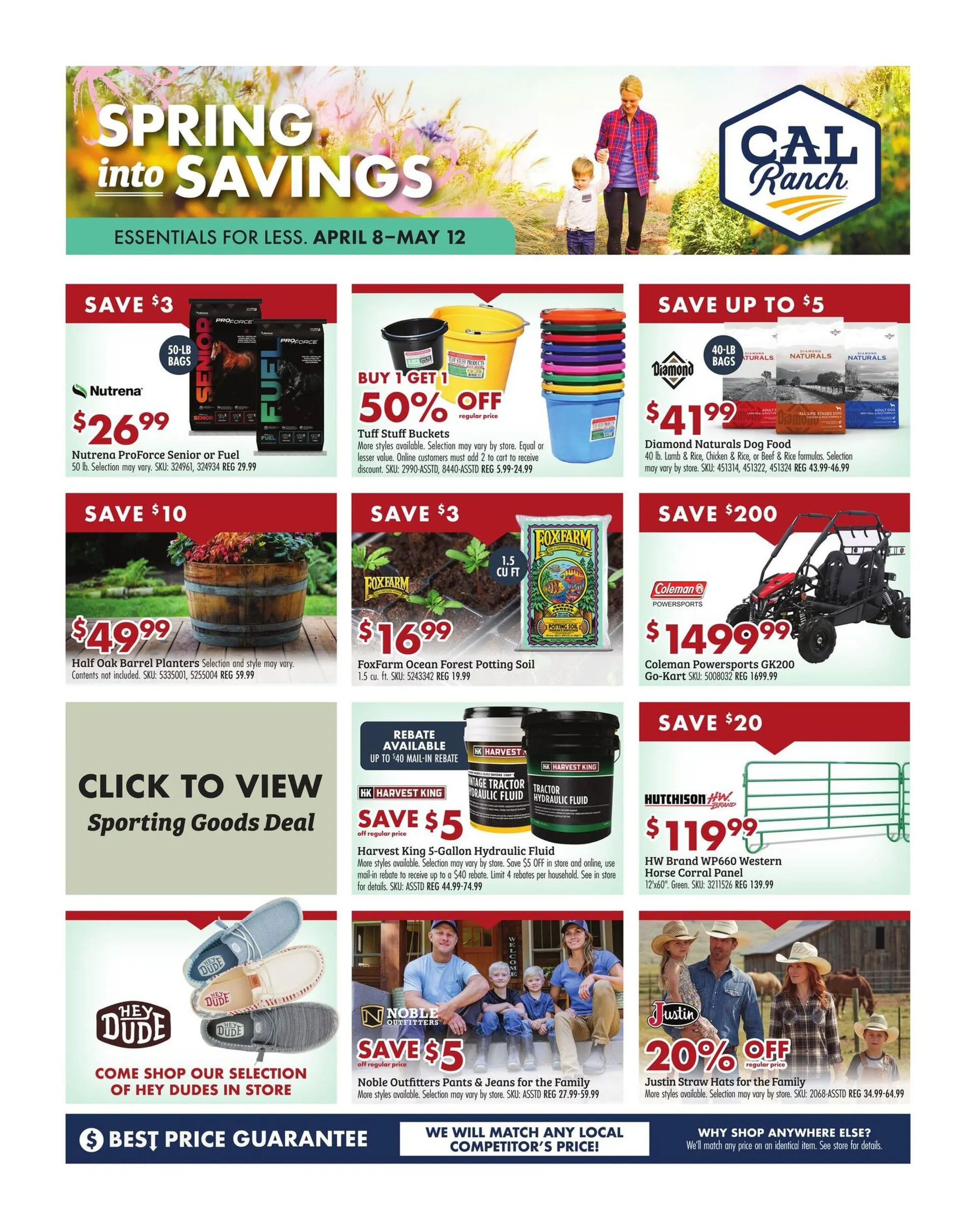 Weekly promotion  C-A-L Ranch Stores weekly ads spanning from April 8 to May 12 2026 - Page 1 for Catalogue 365