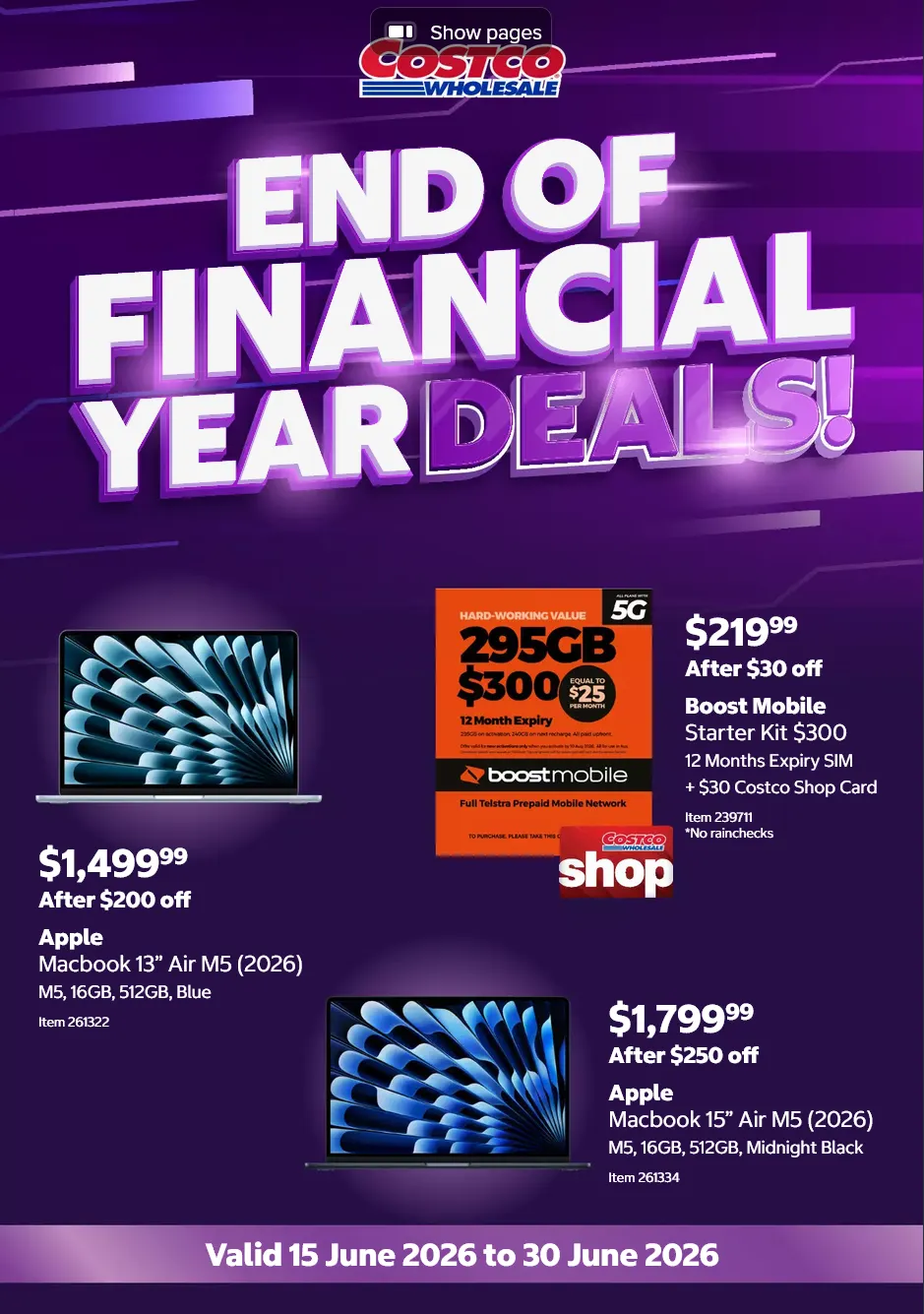 COSTCO Sales - Catalogue valid from 15 June to 30 June 2026 - page 1
