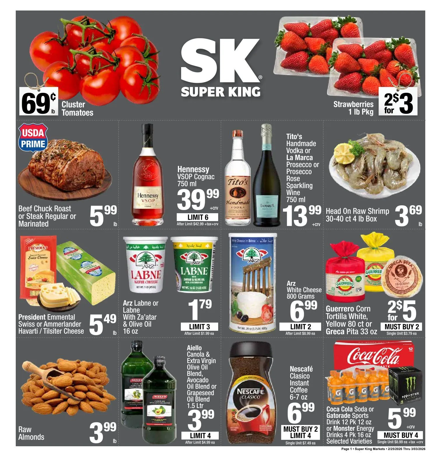 Weekly ad  Super King Markets Sales from February 25 to March 3 2026 - Page 1