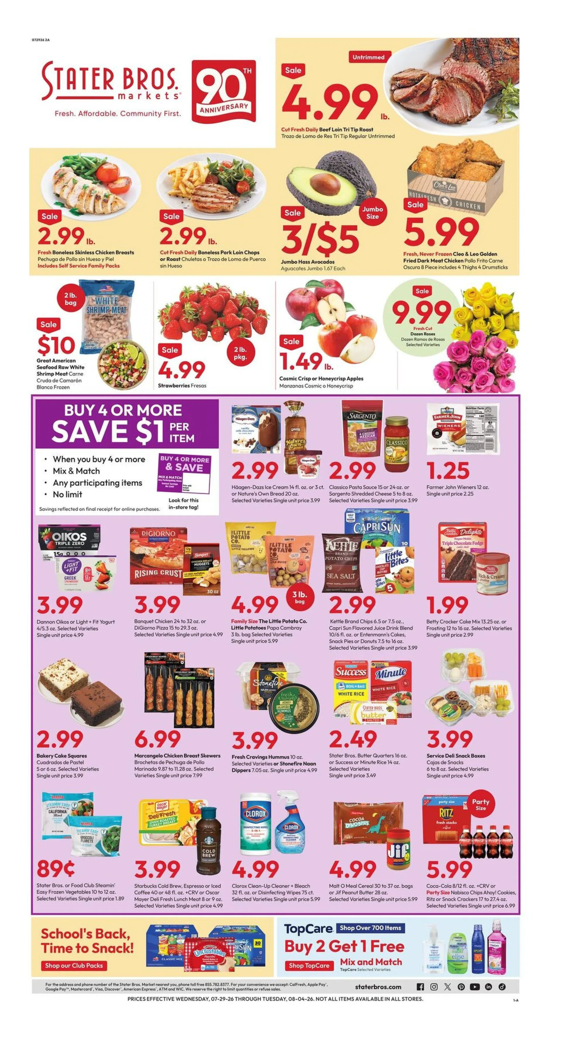 Weekly ad  Stater Bros. Sales from July 29 to August 4 2026 - Page 1
