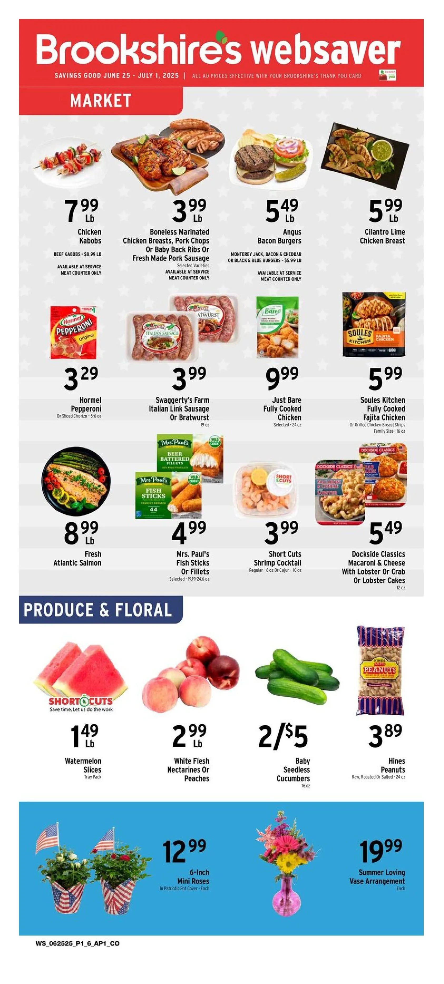 Weekly ad Brookshires Sales from June 25 to July 1 2025 - Page 1