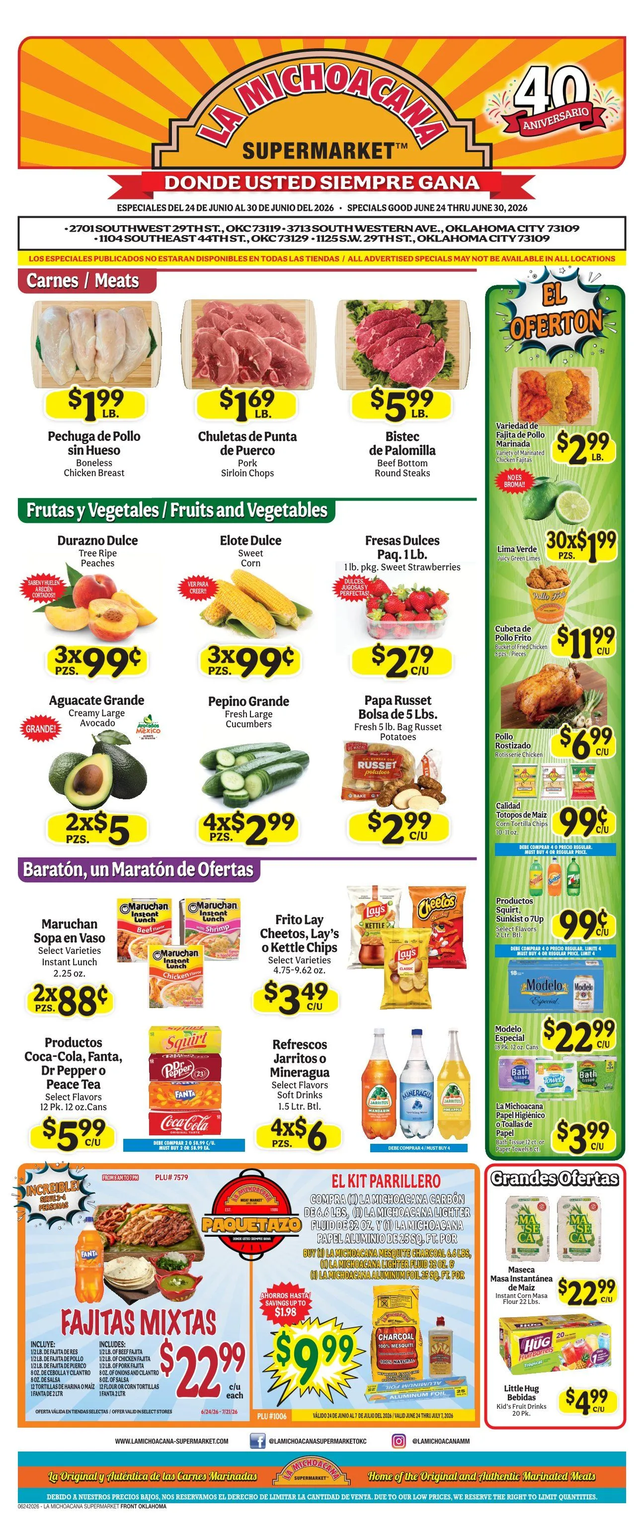 Weekly ad La Michoacana Sales from June 24 to June 30 2026 - Page