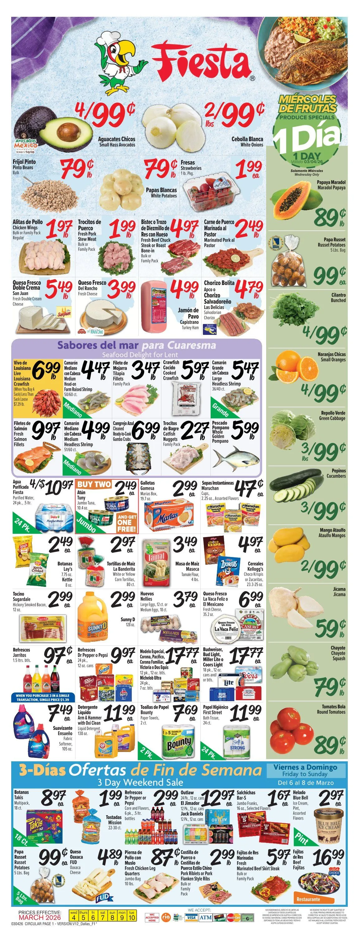 Weekly ad Fiesta Mart Sales from March 4 to March 10 2026 - Page