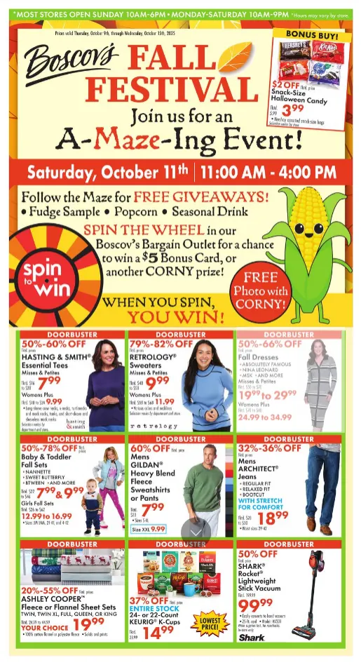 Weekly ad Boscov's Sales from October 9 to October 15 2025 - Page 1