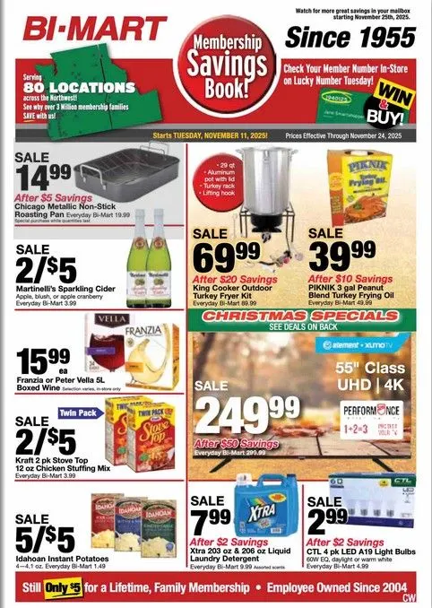 Weekly ad Bi-Mart Sales from November 11 to November 17 2025 - Page 1