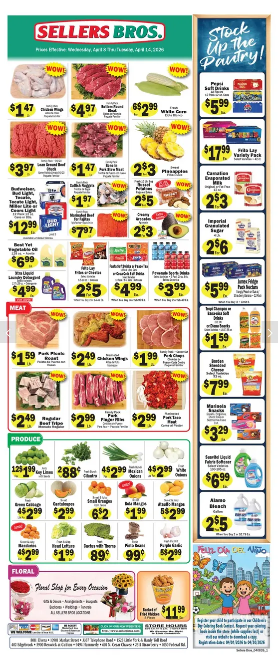 Weekly ad Sellers Bros Sales from April 8 to April 14 2026 - Page 1