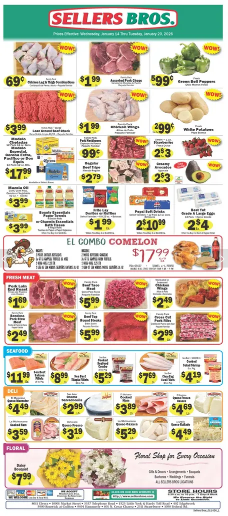 Weekly ad Sellers Bros Sales from January 14 to January 20 2026 - Page 1