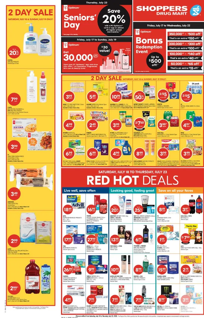 Shoppers Drug Mart Sales from July 18 to July 23 2026 - flyer page