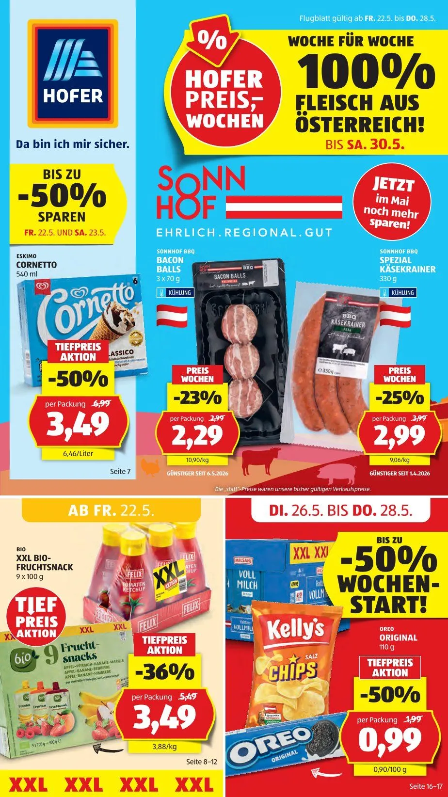  Hofer Prospekte von 22. Mai bis 28. Mai 2026 - Flugblätt seite  1