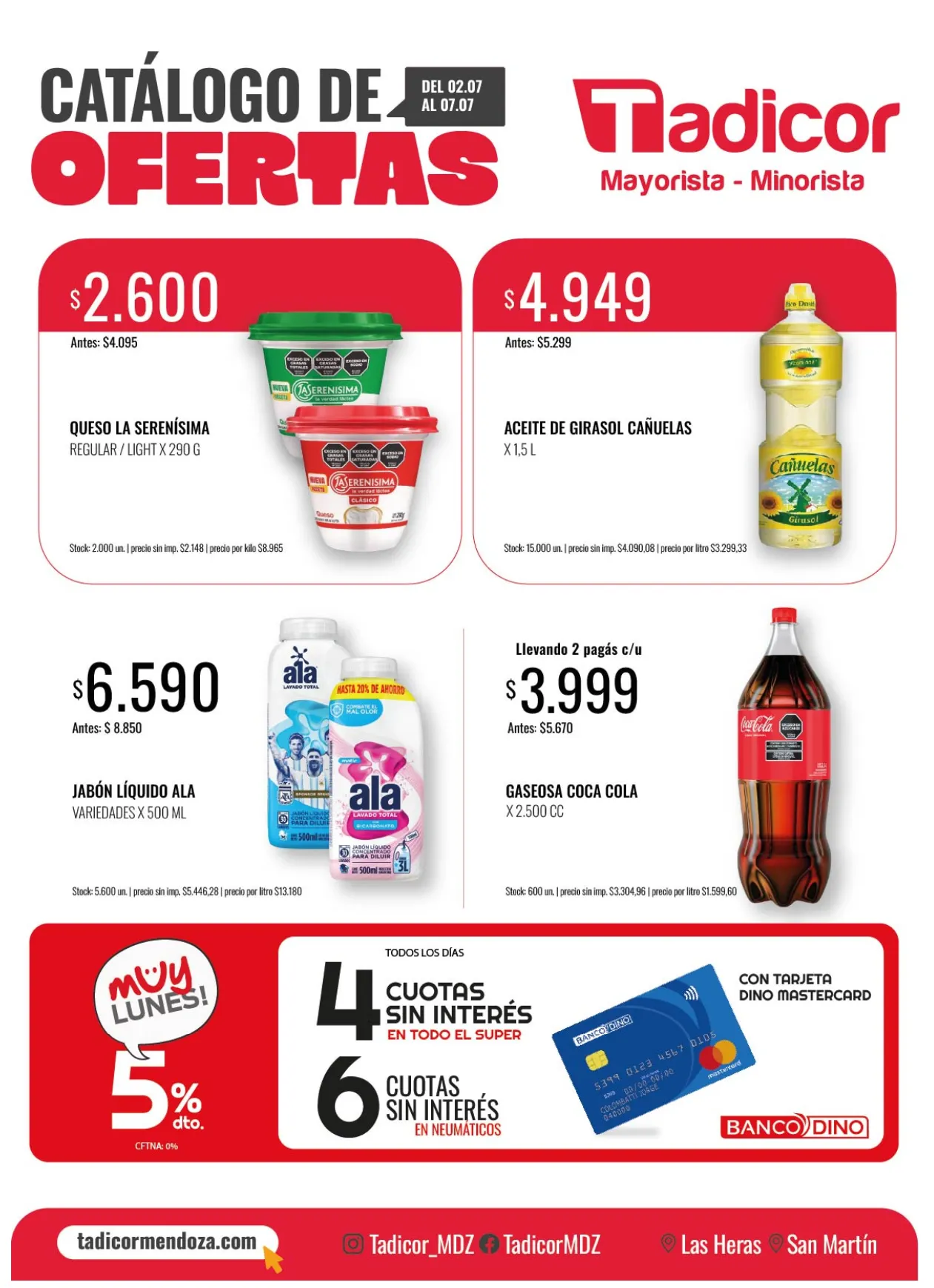 Ofertas de Ofertas Supermercados Tadicor 2 de julio al 8 de julio 2026 - Página 1 del catálogo