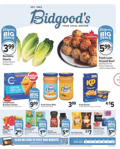 Bidgood's Sales from April 16 to April 22 2026 - flyer page 1