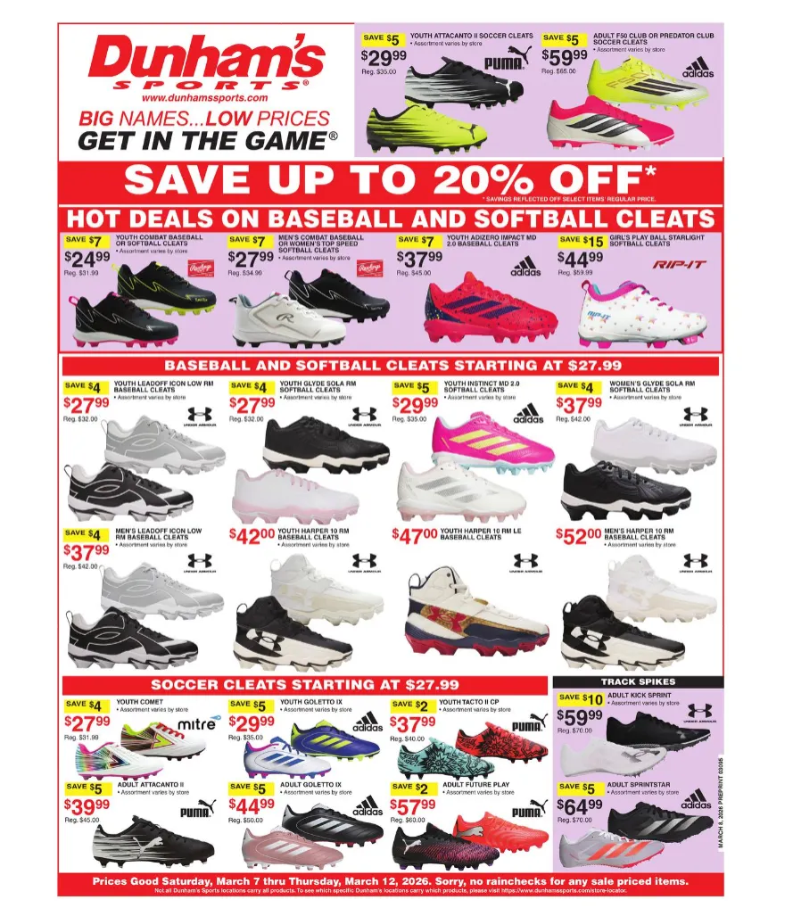 Dunham's Sports Sales - March 7 March 12 2026