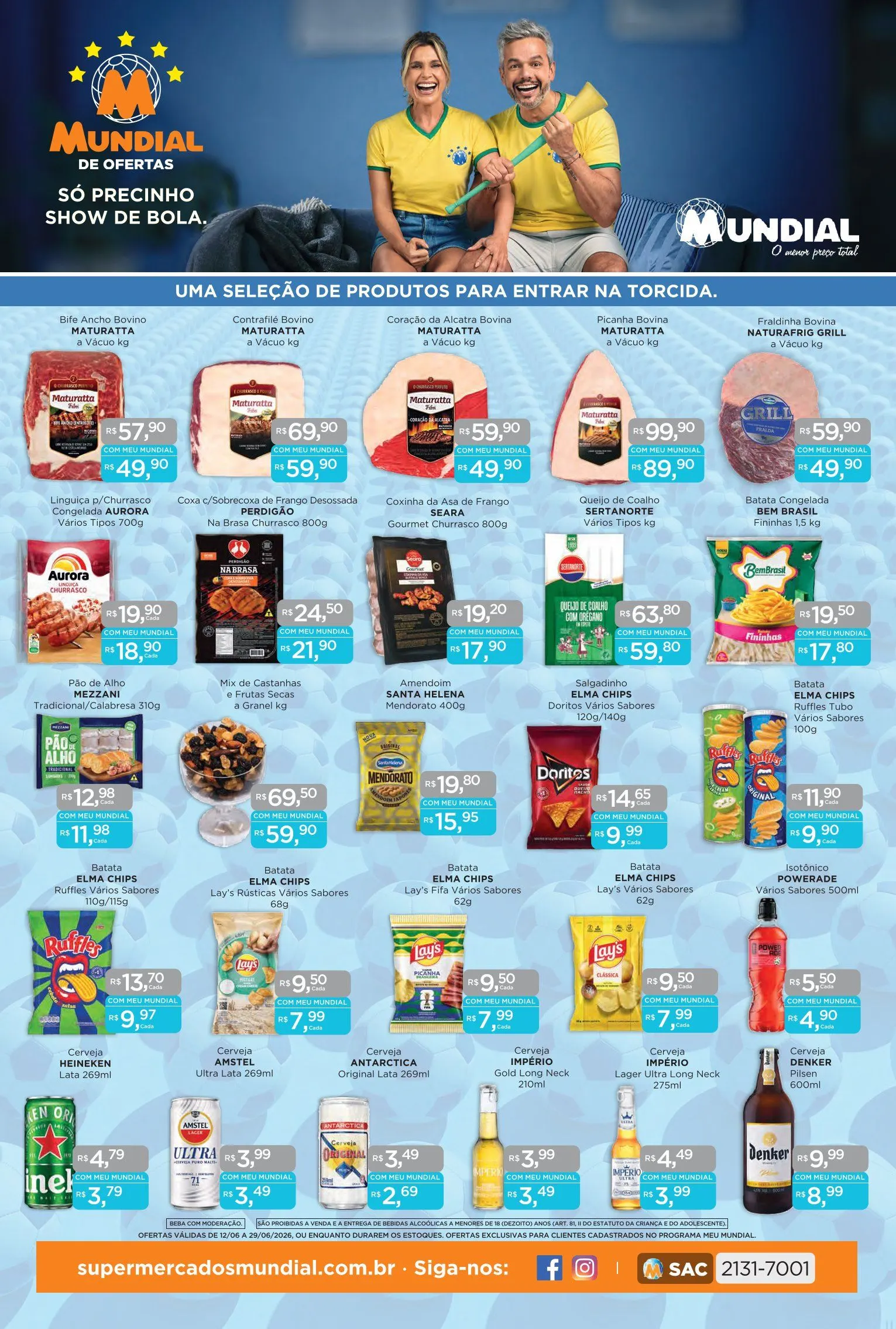 Encarte de Folhetos Supermercados Mundial 12 de junho até 29 de junho 2026 - Pagina 