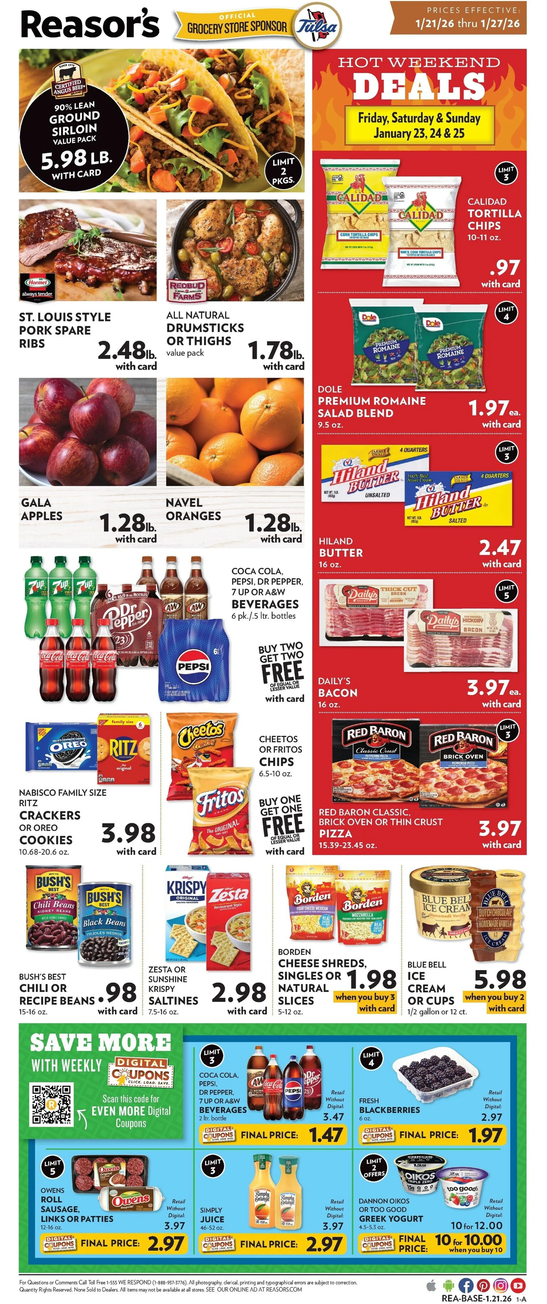 Weekly ad Reasor's Sales from January 21 to January 27 2026 - Page 1
