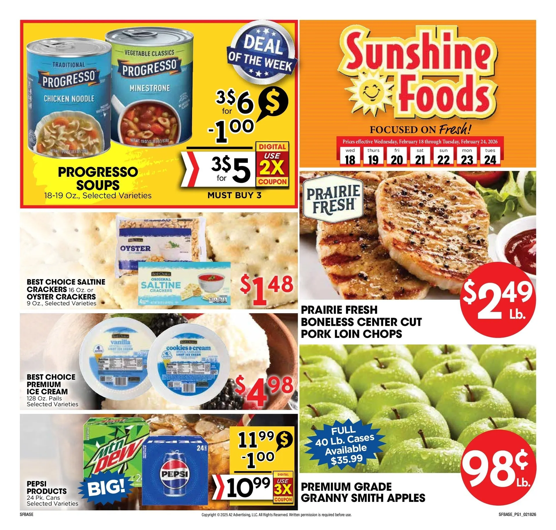 Weekly ad Sunshine Foods Sales from February 18 to February 26 2026 - Page 1