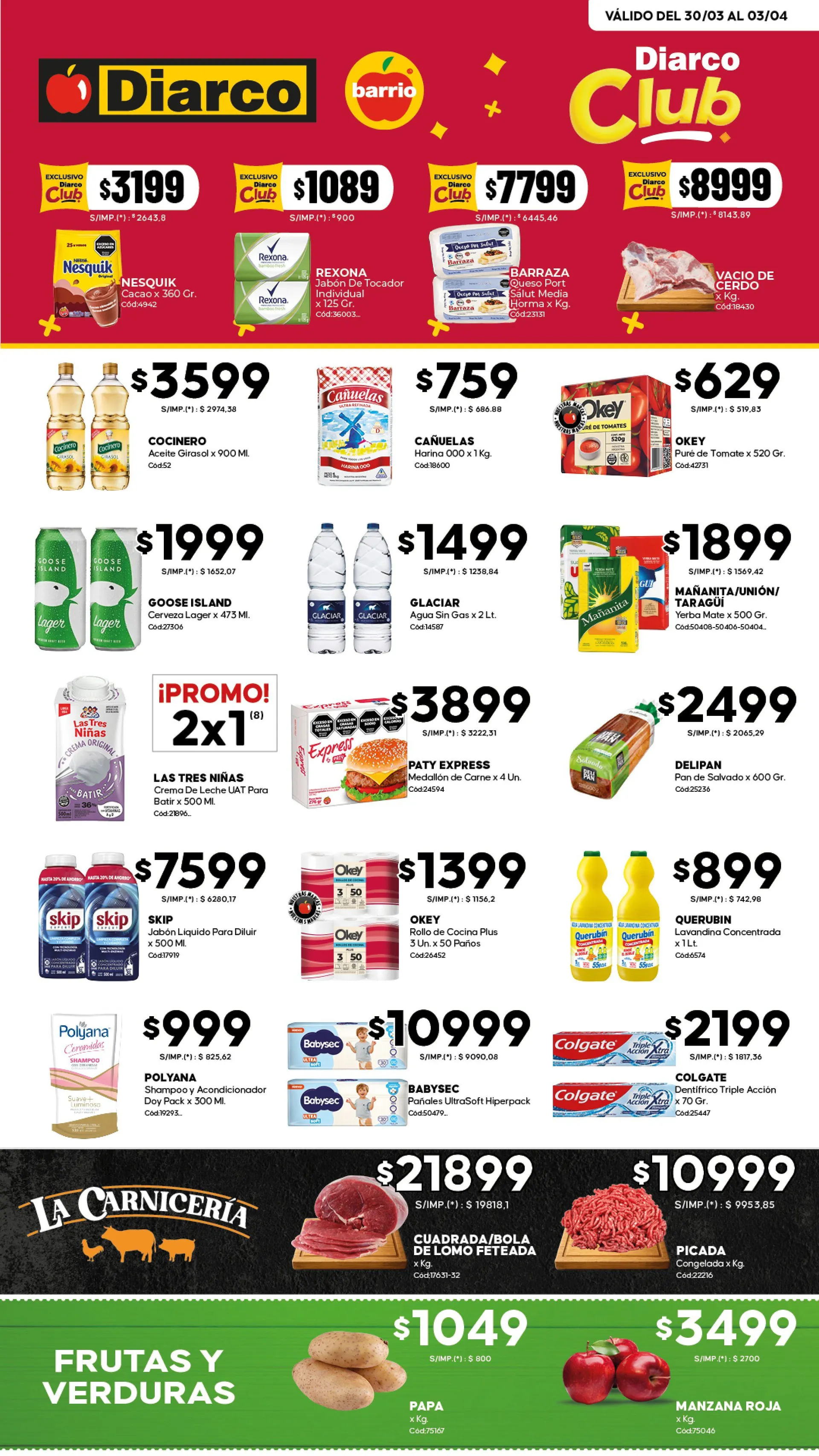 Ofertas de Diarco Ofertas 30 de marzo al 3 de abril 2026 - Página 1 del catálogo