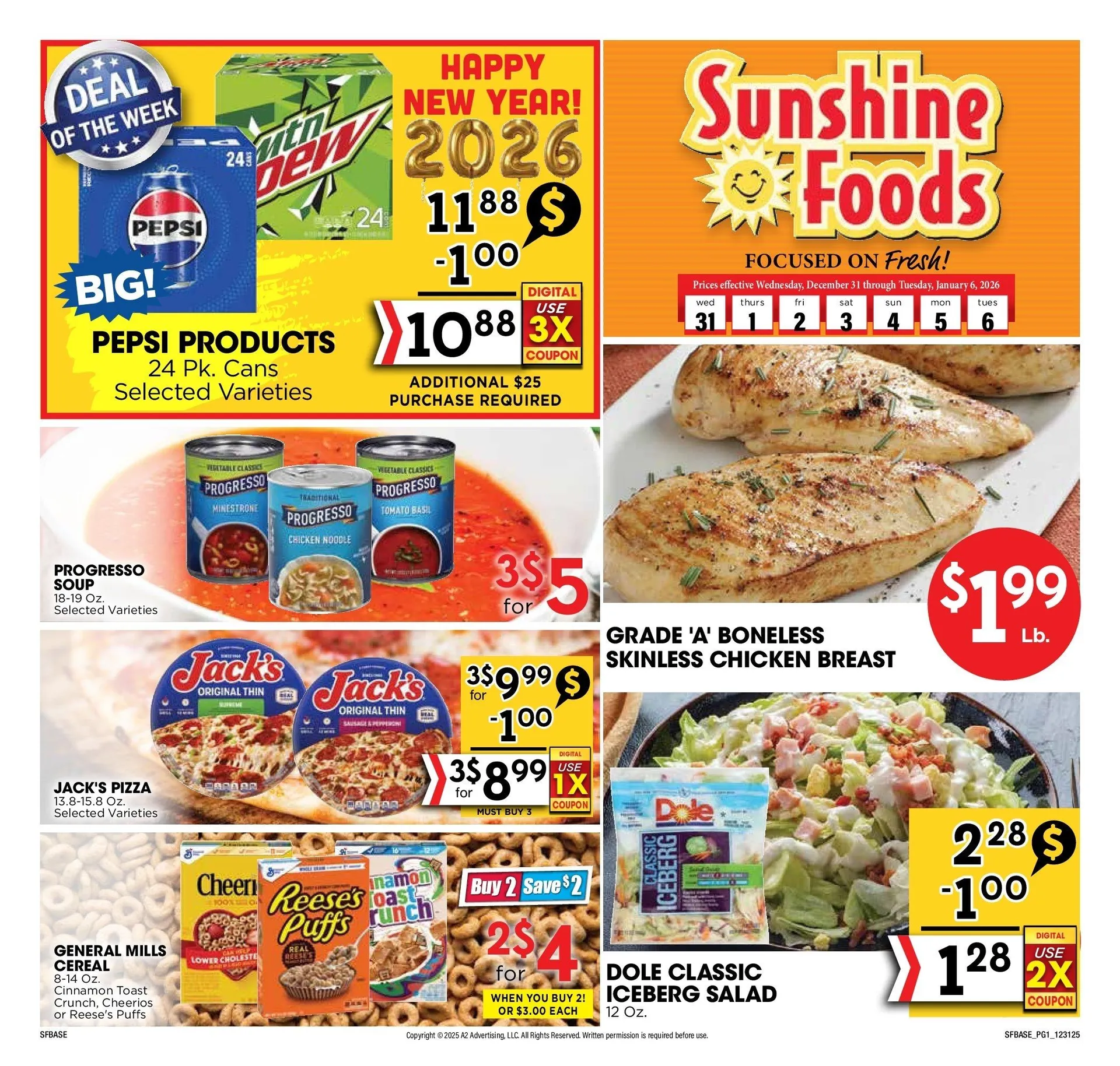 Weekly ad Sunshine Foods Sales from December 31 to January 6 2026 - Page 