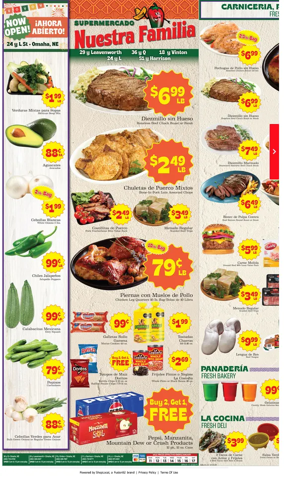 Weekly ad Supermercado Nuestra Familia Sales from January 11 to January 17 2026 - Page 1