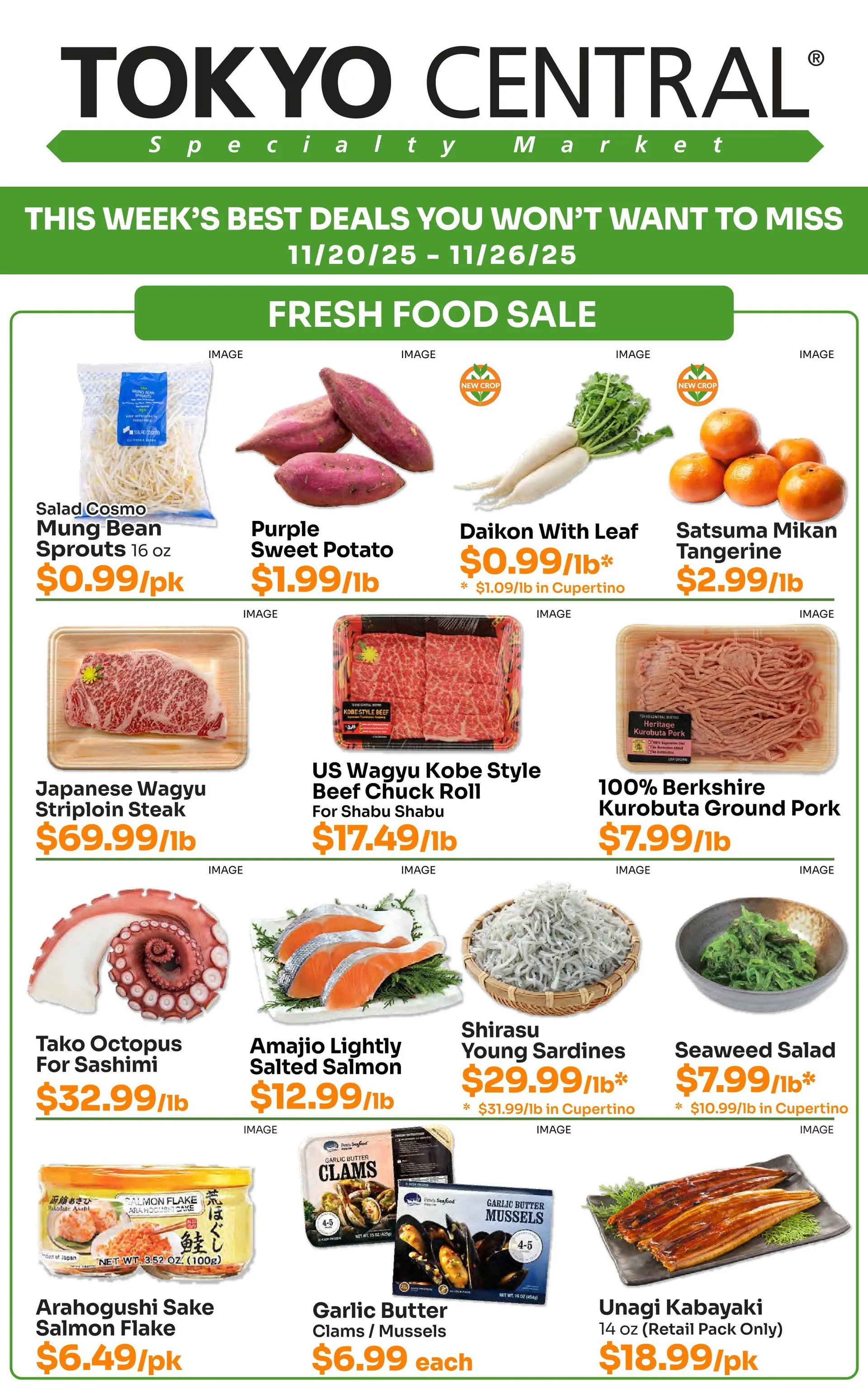 Weekly ad Tokyo Central Specialty Market Sales from November 20 to November 26 2025 - Page 1