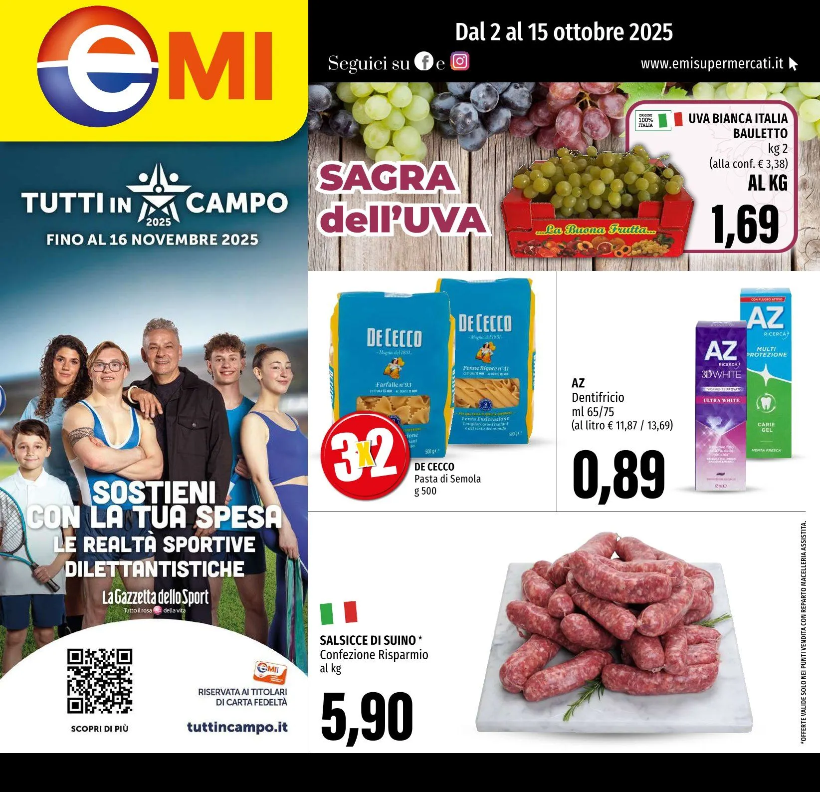 Volantini Emi Supermercati da 2 ottobre a 15 ottobre di 2025 - Pagina del volantino 1