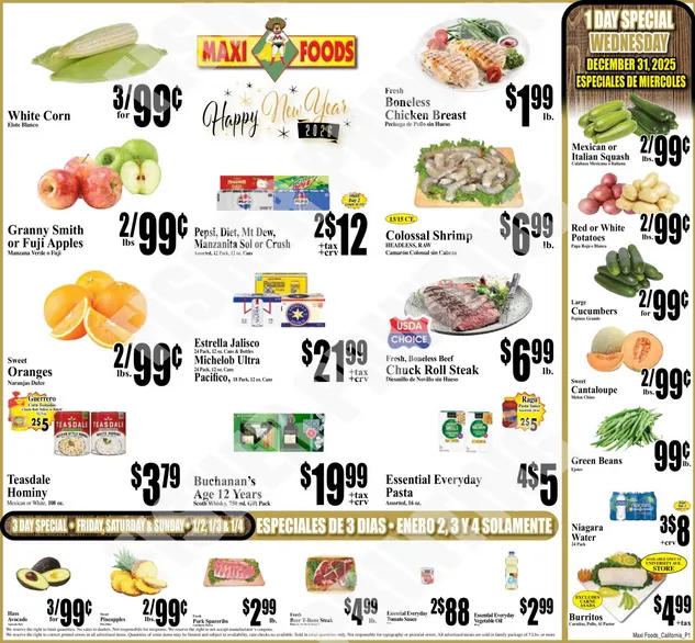 Weekly ad Maxi Foods Sales from December 31 to January 6 2026 - Page 