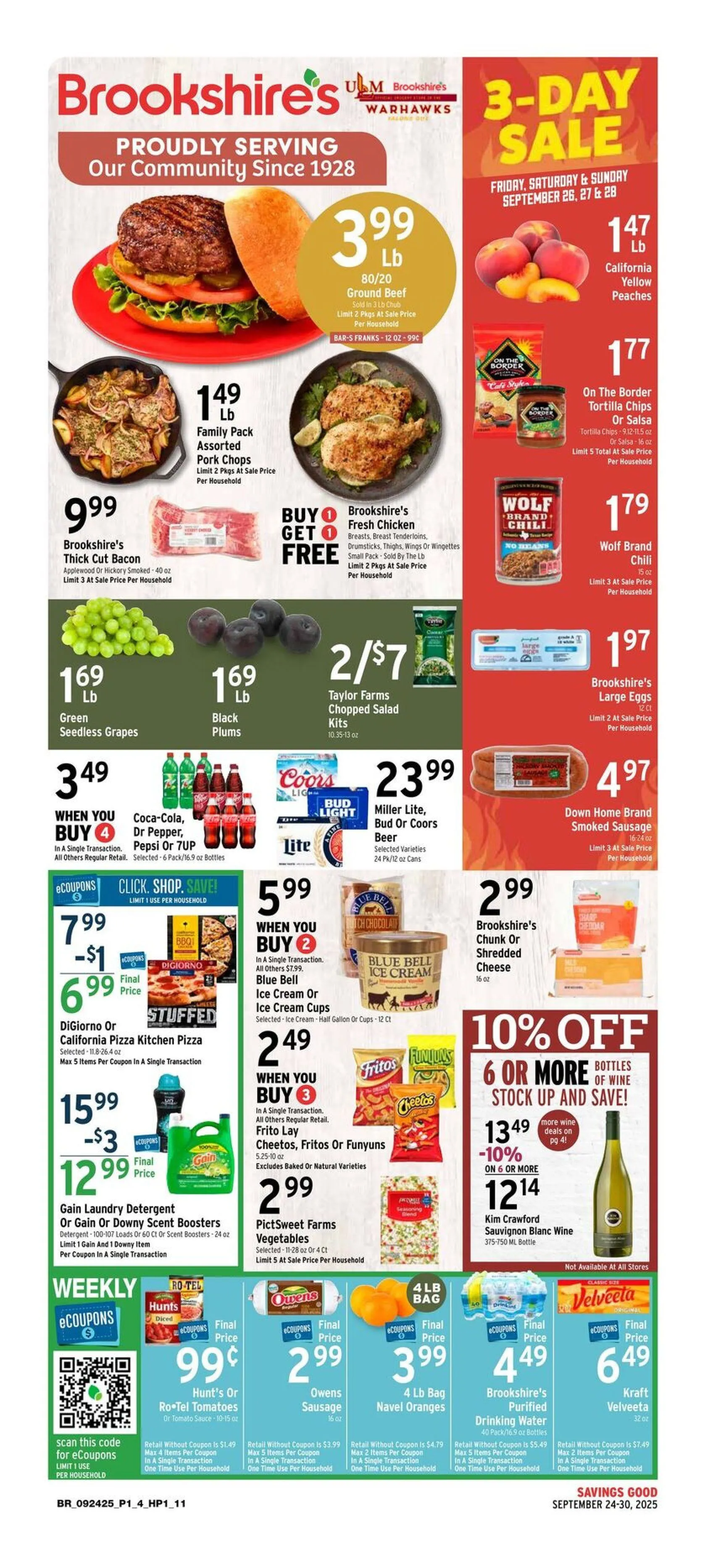 Weekly ad Brookshires  Sales from September 24 to September 30 2025 - Page 1
