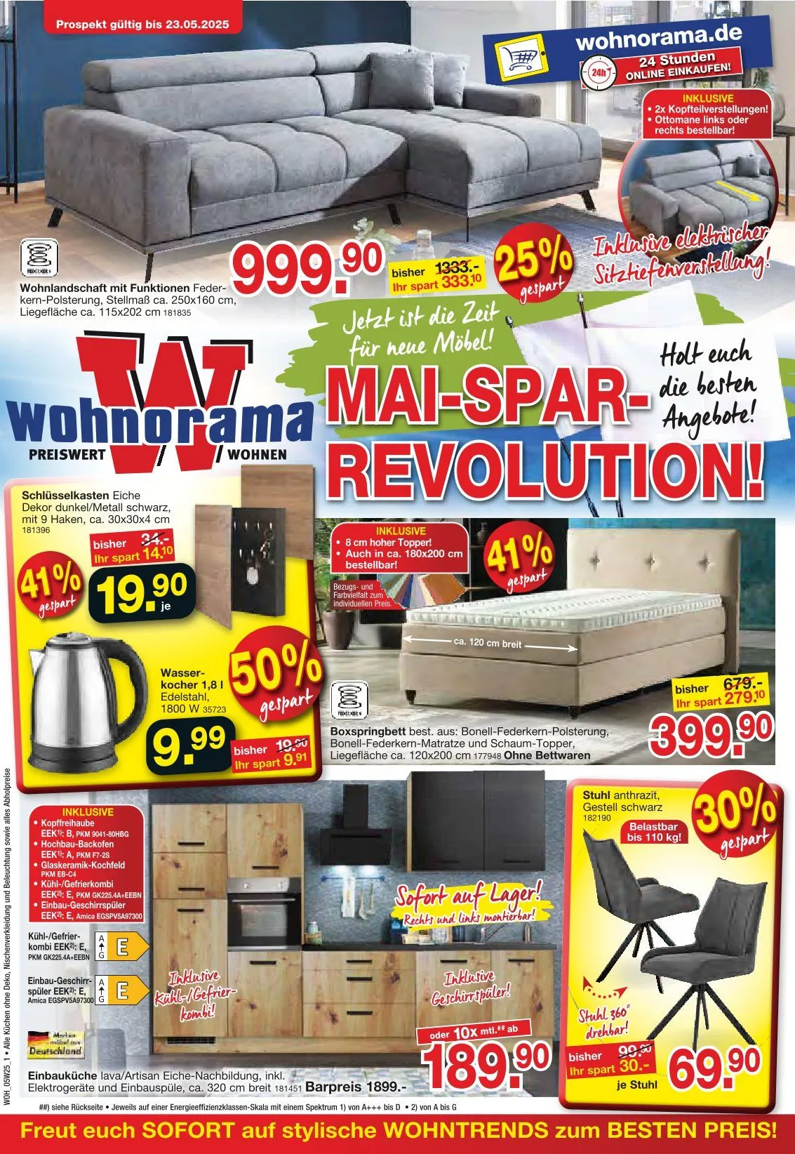 Wohnorama Angebote von 1. Mai bis 23. Mai 2025 - Prospekt seite 