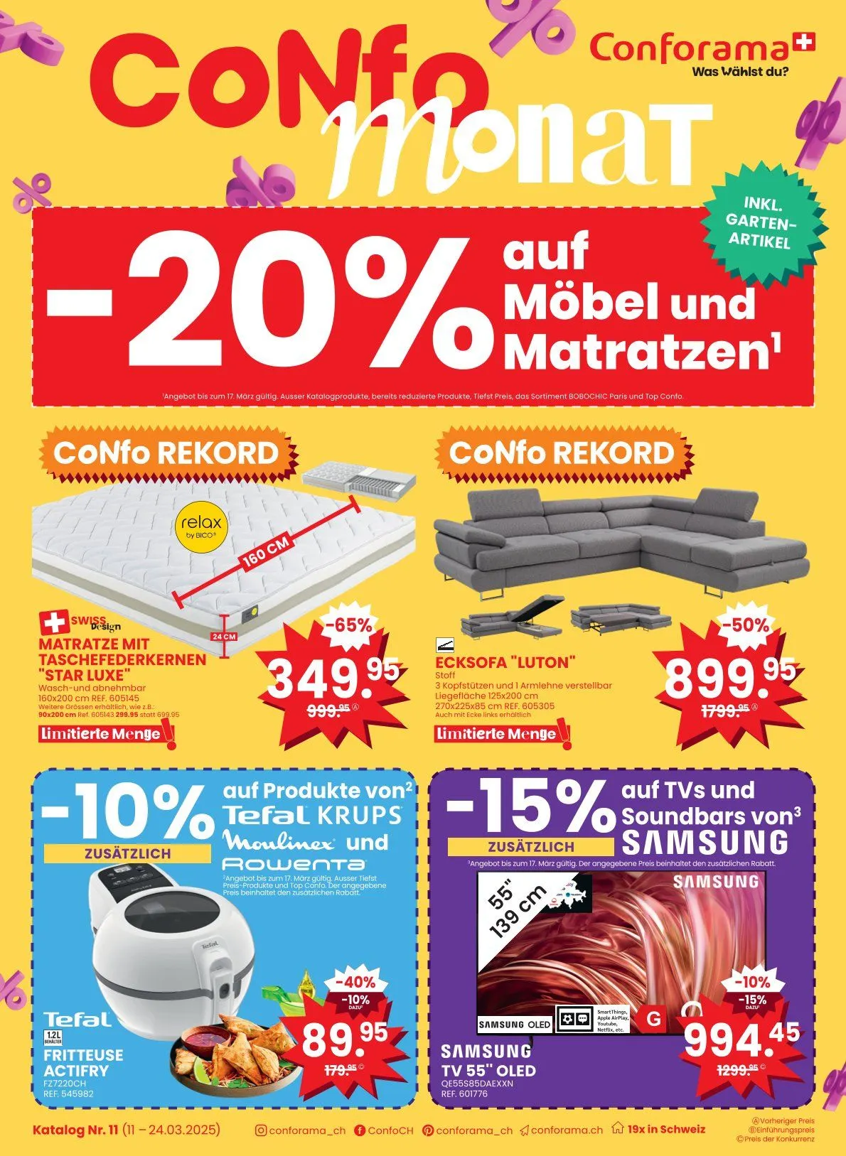 Conforama Prospekt von 11. März bis 24. März 2025 - Prospekt seite  1