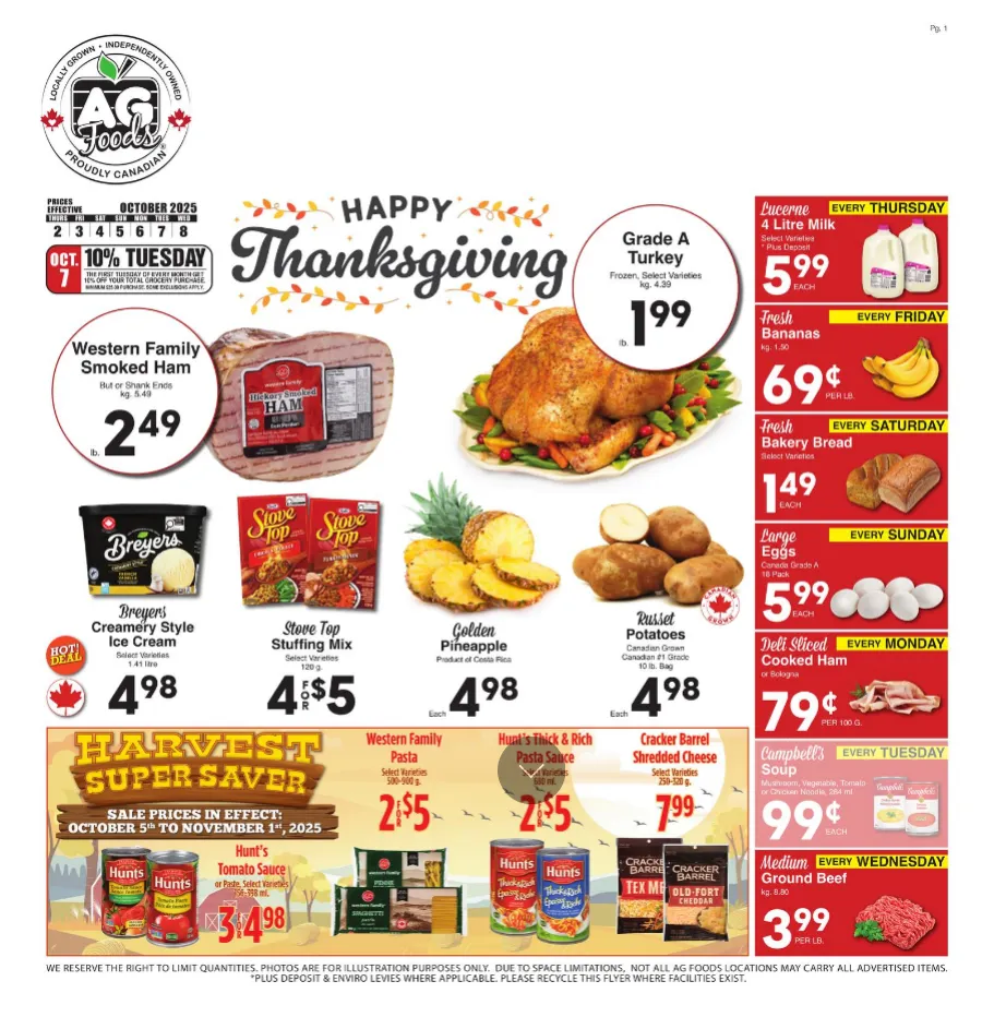 AG Foods Sales from October 2 to October 8 2025 - flyer page 1
