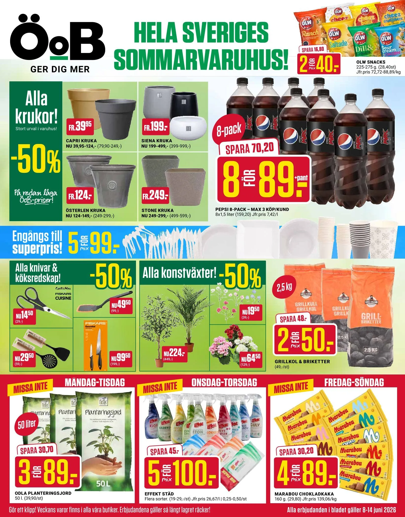  ÖoB erbjudanden från 8 juni till 14 juni 2026 - Reklamblad sidor 1