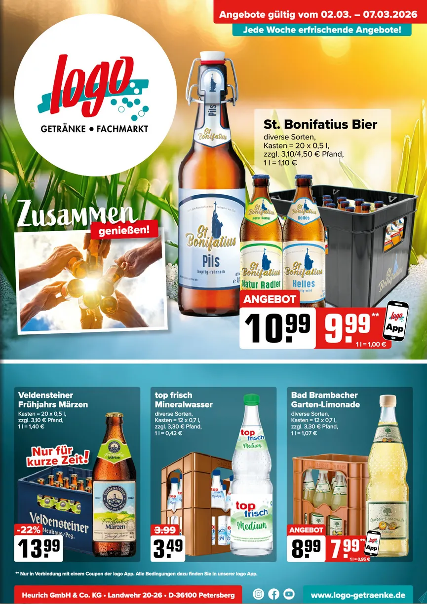  Logo Getränkemarkt Prospekte von 2. März bis 7. März 2026 - Prospekt seite 1