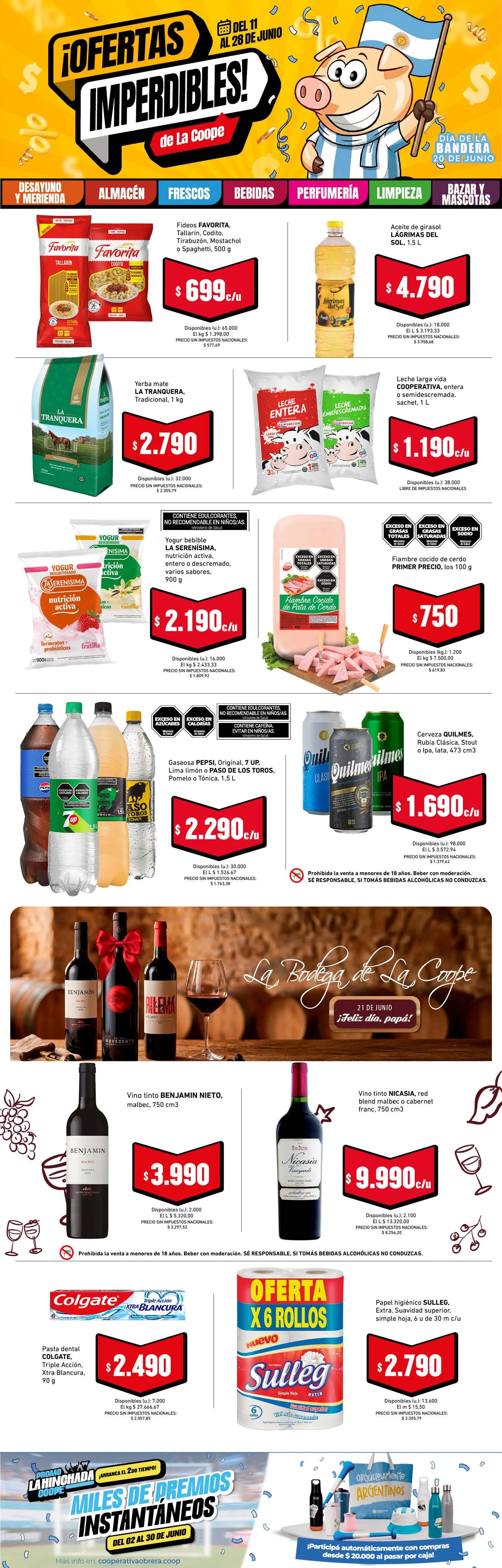Ofertas de Ofertas Cooperativa Obrera 11 de junio al 28 de junio 2026 - Página 1 del catálogo