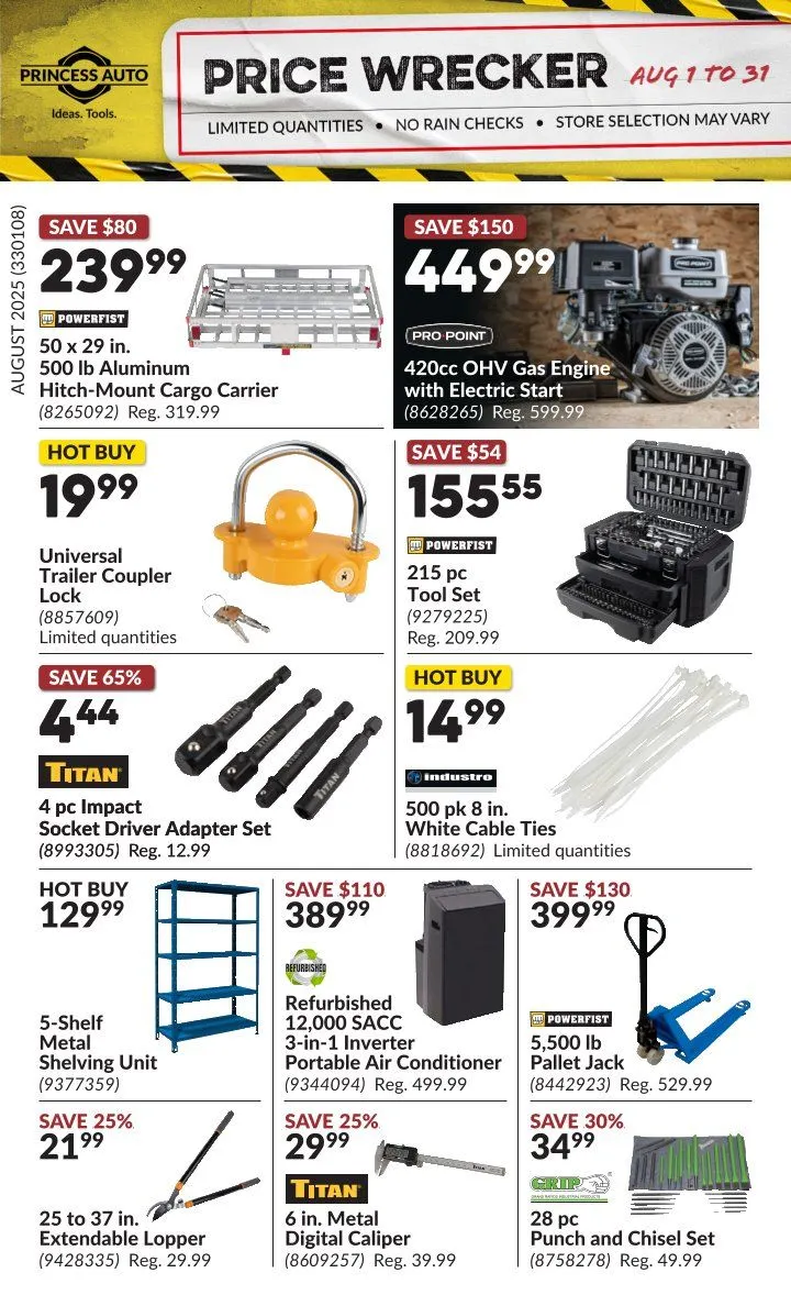 Flyer from August 1 to August 31 2025 - flyer page 1