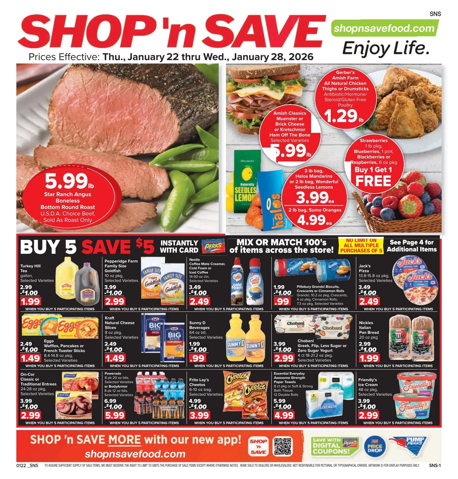 Weekly ad Shop'n Save Sales from January 22 to January 28 2026 - Page 1