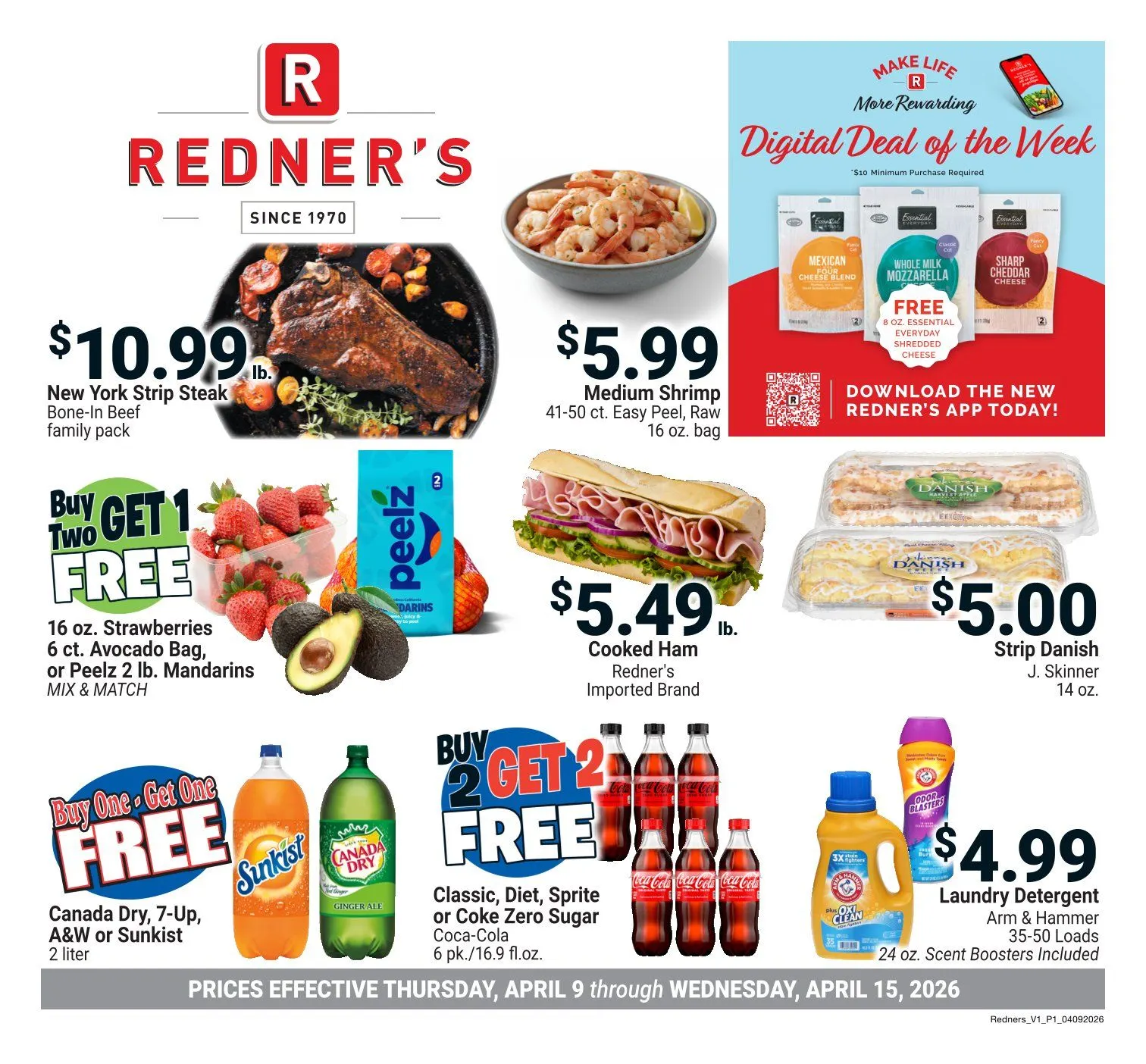 Weekly ad Redner's Market Sales from April 9 to April 15 2026 - Page 1