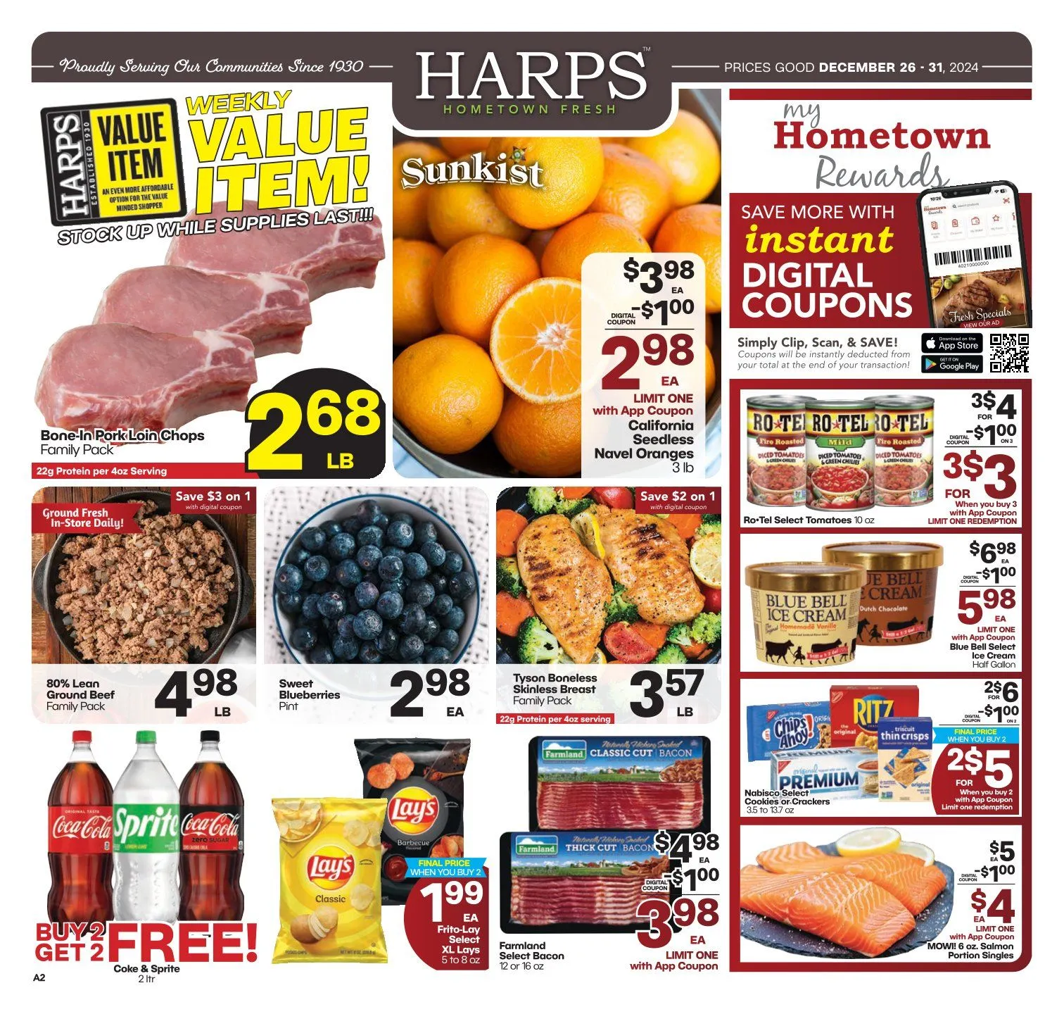 Weekly ad Harps Foods Deals from December 27 to December 31 2024 - Page 1
