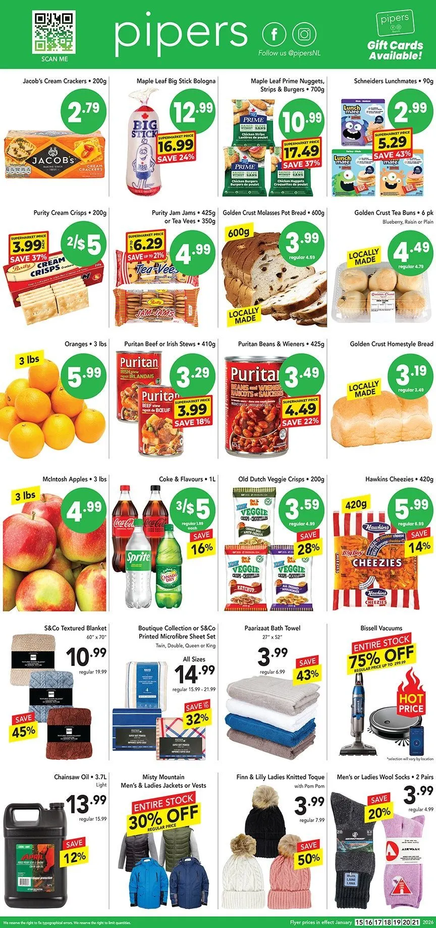 Pipers  Sales from January 15 to January 21 2026 - flyer page 1