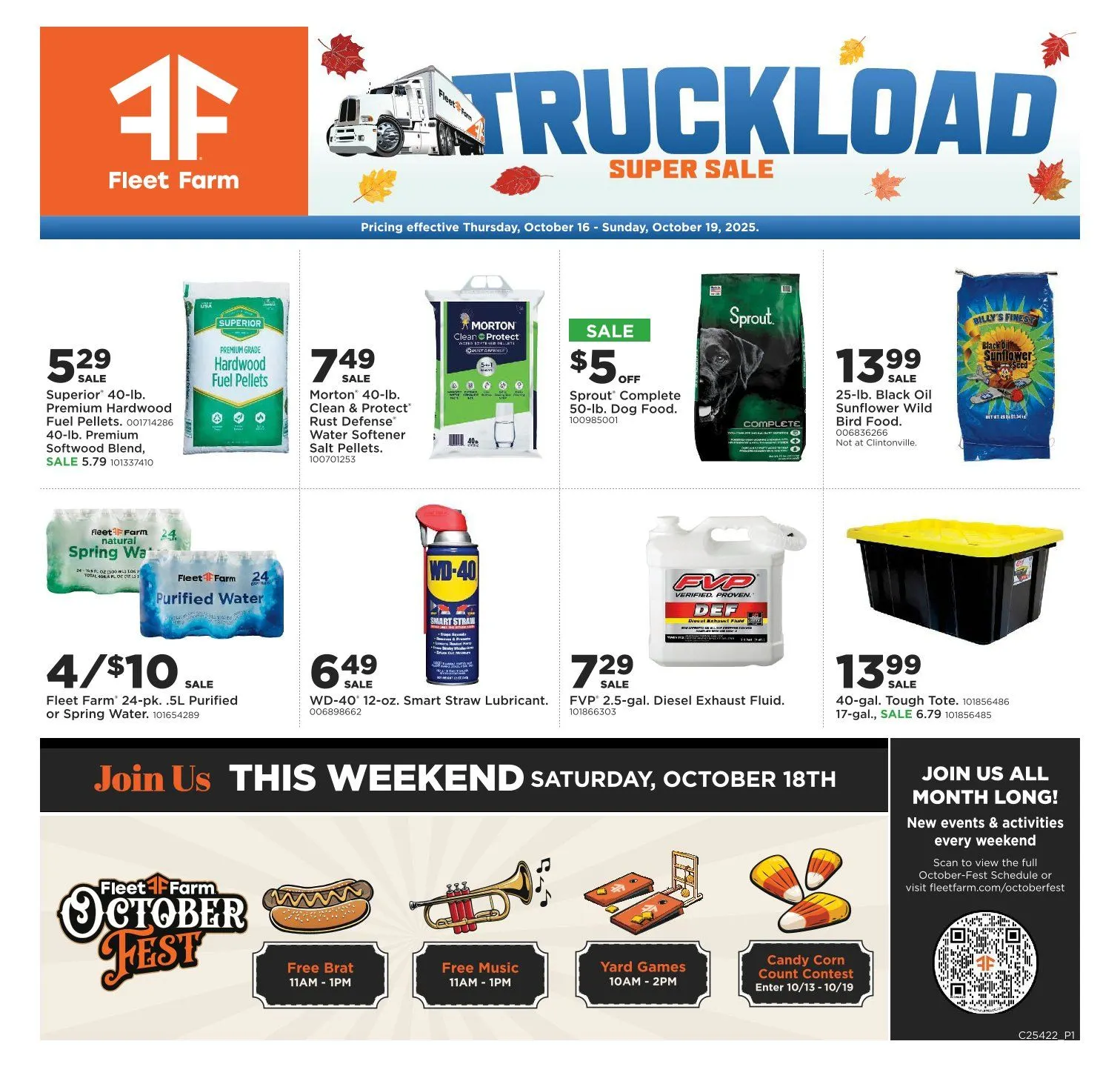 Weekly ad Fleet Farm Sales from October 16 to October 19 2025 - Page 1